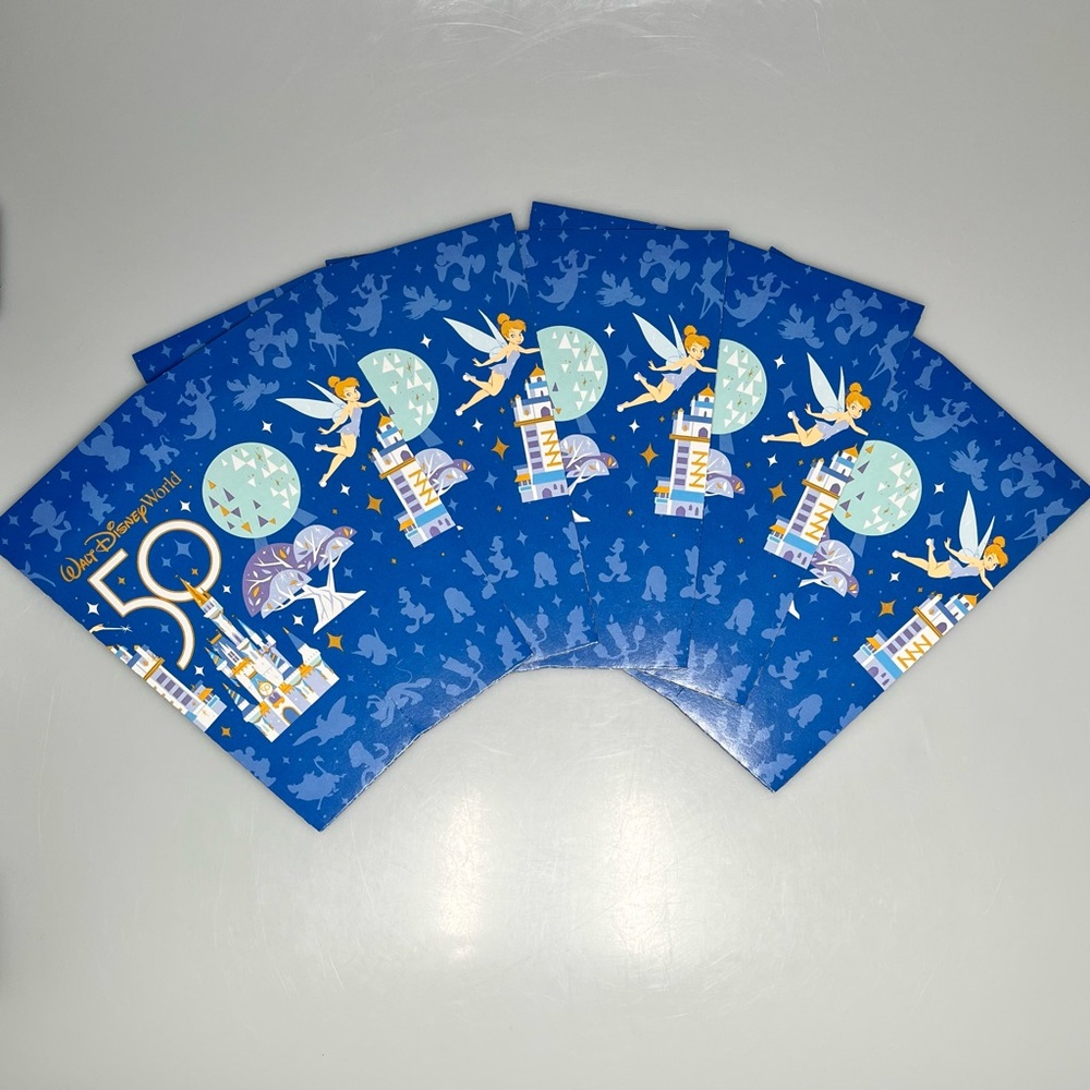 Disney 50th Anniversary Paper Box Popcorn Bucket Lot of 5
